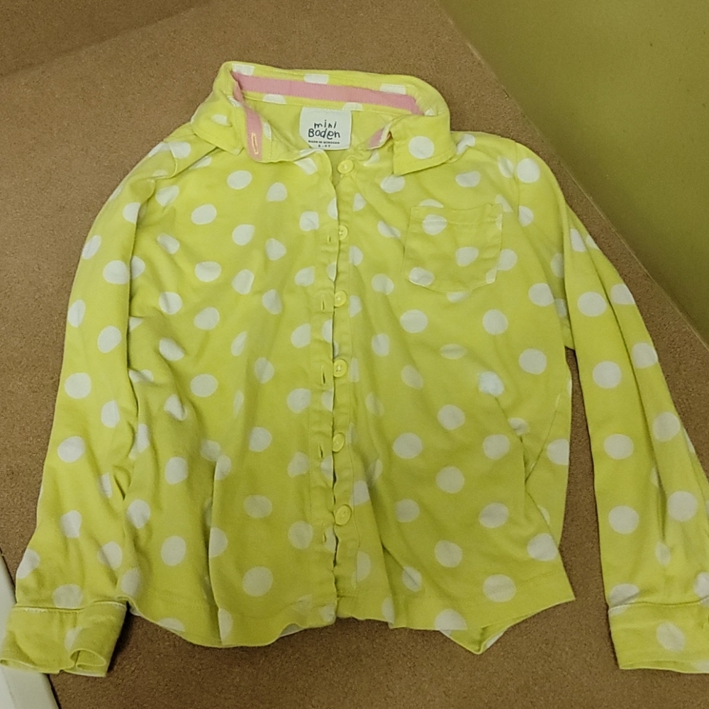 Mini Boden size 5-6 long sleeve polo